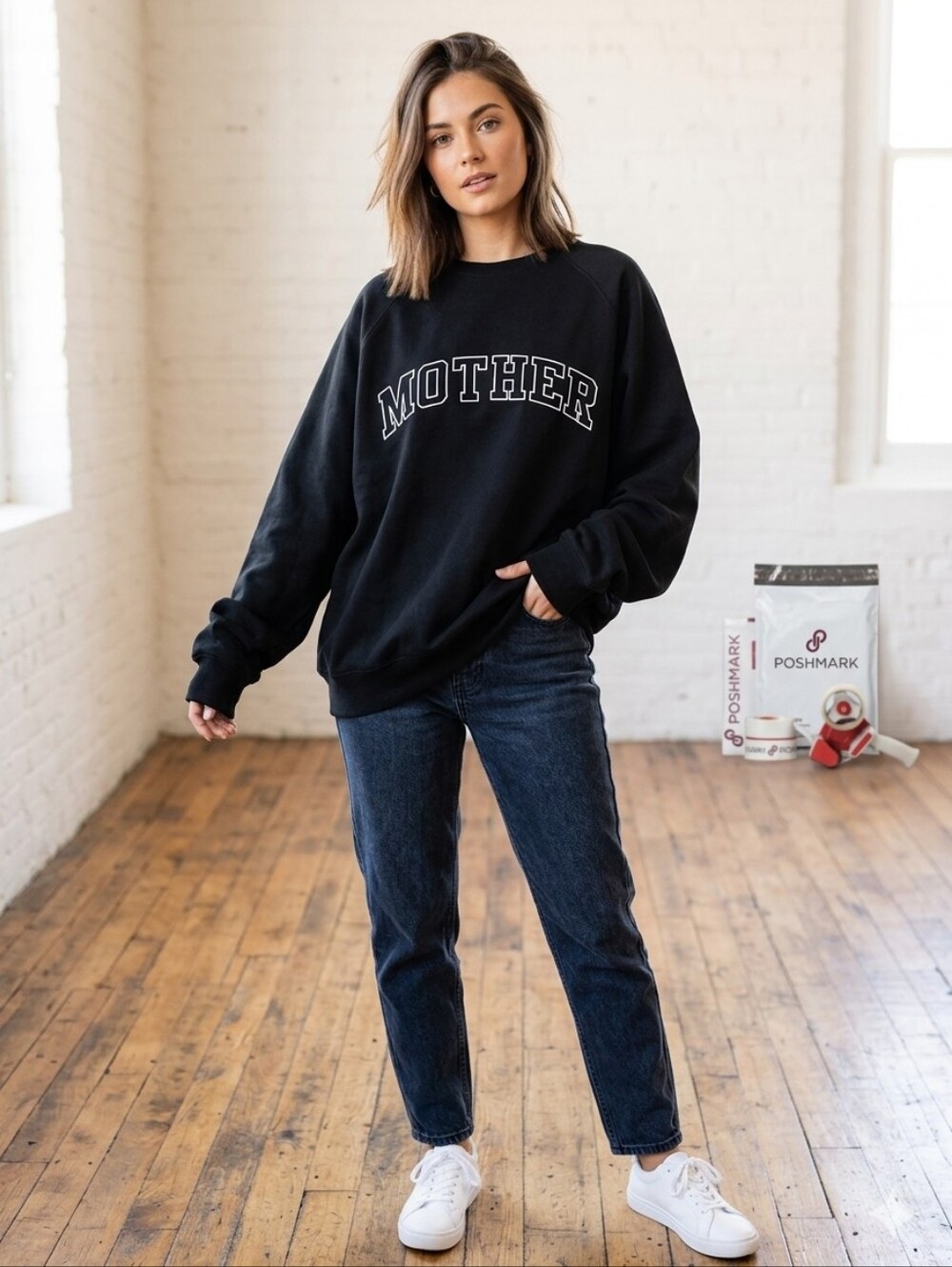 Brunette The Label Black Mother Sweatshirt